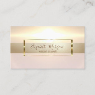 Elegante Moderne Trendy Glanzende Gouden Lijst Visitekaartje