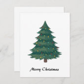 Elegante Moderne Trendy Kerstboom Niet-Foto  Feestdagenkaart (Voorkant / Achterkant)