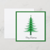 Elegante moderne trendy minimalistische kerstboom feestdagenkaart (Voorkant / Achterkant)