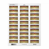 Elegante moderne trendy rode boog Polka dots bruil Etiket (Full Sheet)