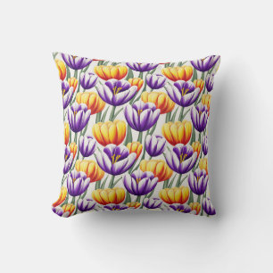 Elegante Moderne Trendy Stijlvolle Lente Bloemmoti Kussen