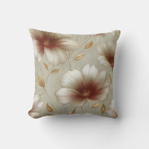 Elegante Moderne Trendy Stijlvolle Rode Gouden Blo Kussen