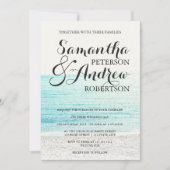 Elegante moderne tropische strandfotografie bruilo kaart (Voorkant)