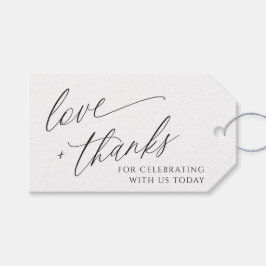 Elegante moderne trouw-huldeblijkjes cadeaulabel