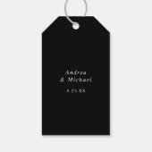 Elegante moderne trouw-huldeblijkjes cadeaulabel (Achterkant)