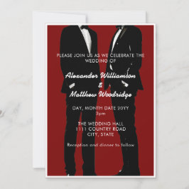 Elegante moderne trouwerij voor homoseksuele manne kaart
