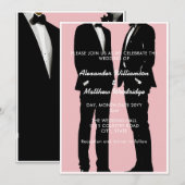 Elegante moderne trouwerij voor homoseksuele manne kaart (Voorkant / Achterkant)