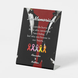 Elegante moderne trouwerij voor homoseksuele manne reclamebord met voetstuk