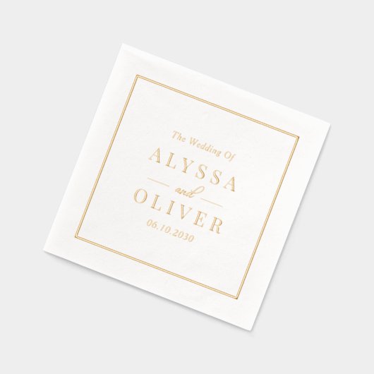 Elegante moderne trouwfolie servetten (Links)