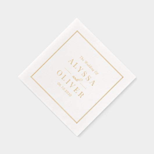 Elegante moderne trouwfolie servetten (Rechts)