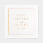 Elegante moderne trouwfolie servetten (Voorkant)