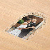 Elegante moderne trouwfoto dank u acryl uitnodigingen (Laagn)