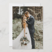 Elegante Moderne Trouwfoto Kaart (Achterkant)