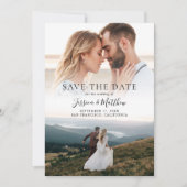 Elegante moderne trouwfoto Save the Date (Voorkant)