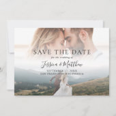 Elegante moderne trouwfoto save the date (Voorkant)