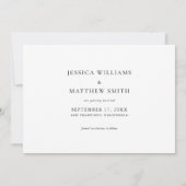 Elegante moderne trouwfoto save the date (Achterkant)