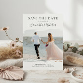 Elegante moderne trouwfoto save the date