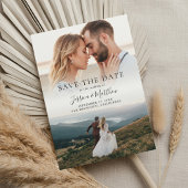 Elegante moderne trouwfoto Save the Date