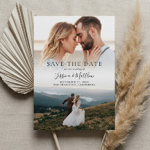 Elegante moderne trouwfoto Save the Date