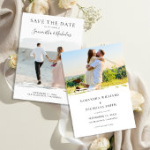 Elegante moderne trouwfoto save the date