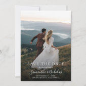 Elegante moderne trouwfoto save the date (Voorkant)