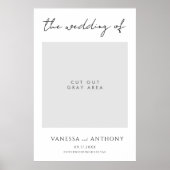 Elegante moderne trouwfoto Selfie Lijst Poster (Voorkant)