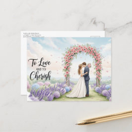 Elegante moderne trouwkaart briefkaart