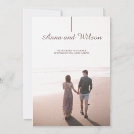 Elegante & moderne trouwkaart met foto kaart