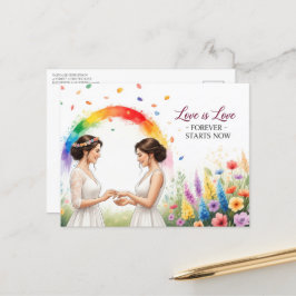 Elegante moderne trouwkaart Save The Date-ansichtk Briefkaart