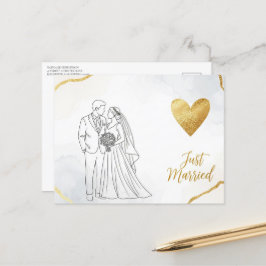Elegante moderne trouwkaart Save The Date Briefkaart