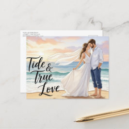 Elegante moderne trouwkaart Save The Date Briefkaart