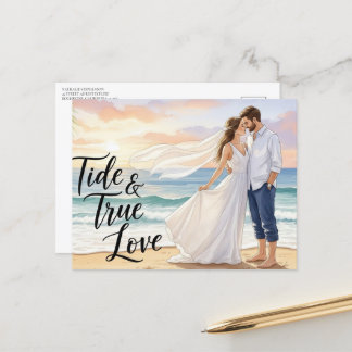 Elegante moderne trouwkaart Save The Date Briefkaart