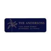 Elegante moderne trouwlogo palmboomlabel etiket (Voorkant)