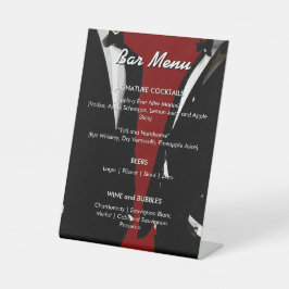 Elegante moderne trouwmenu voor homoseksuele manne reclamebord met voetstuk