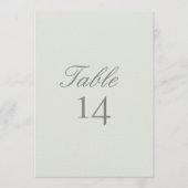 Elegante moderne trouwtafel nummertkaart kaart (Voorkant)