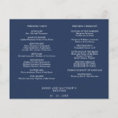 Elegante moderne trouwtijdlijn en programma (Achterkant)