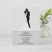Elegante Moderne Trouwuitnodiging Kaart (Staand voorkant)
