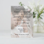 elegante moderne typografie bruiloft foto chic kaart (Staand voorkant)