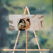 Elegante moderne typografie bruiloft welkom acryl bord (Neutraal)