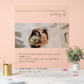 Elegante moderne typografie bruiloft welkom acryl bord (Huwelijk)