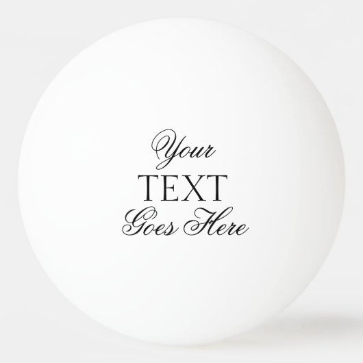 Elegante moderne typografie Creëer Uw eigen tekst Pingpongbal (Voorkant)