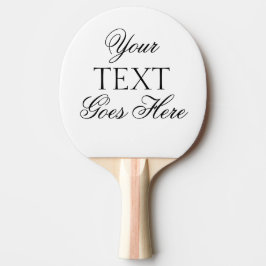 Elegante moderne typografie Creëer Uw eigen tekst Tafeltennisbatje