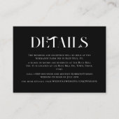 Elegante moderne typografie Details Informatiekaartje (Voorkant)