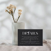 Elegante moderne typografie Details Informatiekaartje