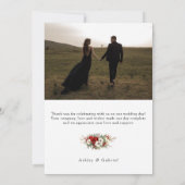 Elegante moderne typografie foto bedankkaart (Achterkant)