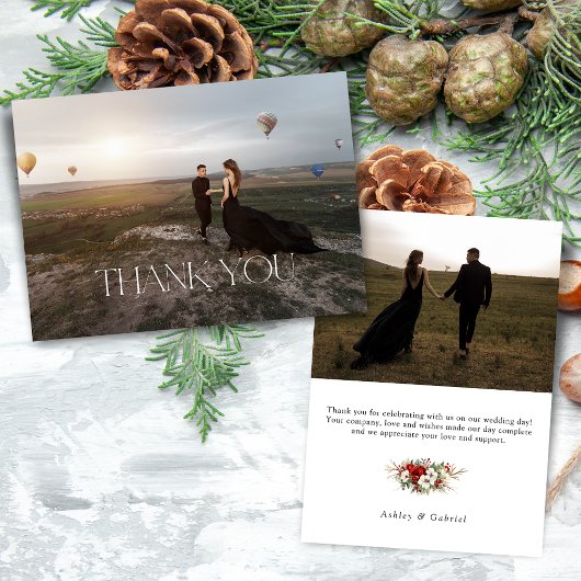 Elegante moderne typografie foto bedankkaart