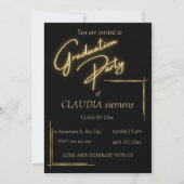 elegante moderne typografie Graduation Invitations Feestdagenkaart (Voorkant)