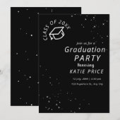 elegante moderne typografie Graduation Invitations Feestdagenkaart (Voorkant / Achterkant)