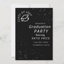 elegante moderne typografie Graduation Invitations