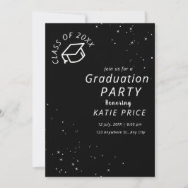 elegante moderne typografie Graduation Invitations Feestdagenkaart